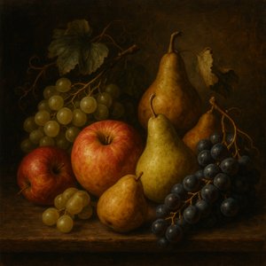 Autumn Bounty: Classic Fruit Still Life