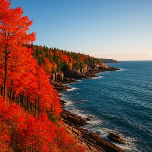 Autumn Cliffs at Acadia