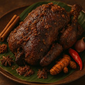 Bebek Betutu — Balinese Spiced Roast Duck