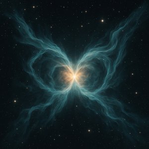 Bipolar Teal Emission Nebula