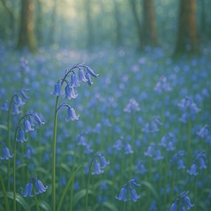 Bluebell Carpet in a Shaded Wood