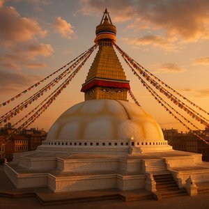 Boudhanath Stupa at Golden Hour