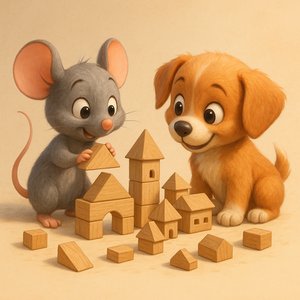 Building Together: Mouse & Puppy’s Mini Village