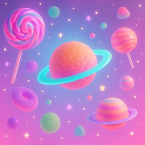 Candy Cosmos: Neon Pastel Planetarium