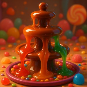 Caramel & Jelly Candy Fountain