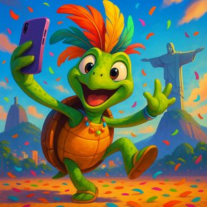 Carnival Selfie: Samba Turtle in Rio