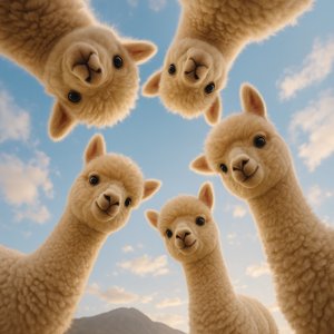 Circle of Curiosity: Baby Alpacas from Below