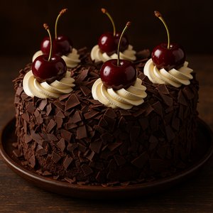 Classic Schwarzwälder Kirschtorte (Black Forest Cake) with Cherries