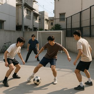 Concrete Pitch: Street Football in a Quiet Tokyo Courtyard