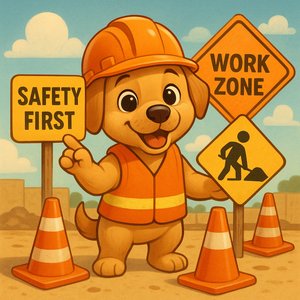 Construction Puppy: Safety First!