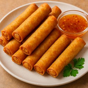 Crispy Lumpia Shanghai with Sweet Chili Dipping Sauce