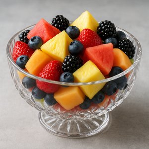 Crystal Bowl of Fresh Summer Fruit