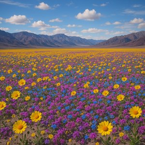 Death Valley Spring Superbloom: Carpet of Wildflowers