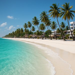 Diani Beach Resort Strip at Midday