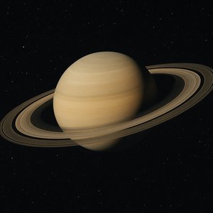Distant Probe View of Saturn with Rings