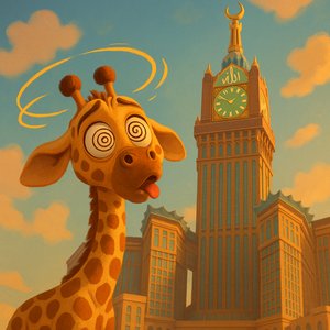 Dizzy Giraffe at the Clock Tower