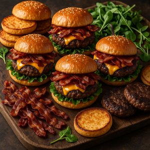 Epic Gourmet Bacon Cheeseburger Board