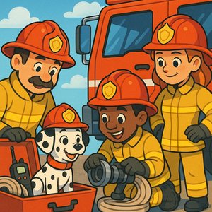Firefighter Puppy Prepares with the Team