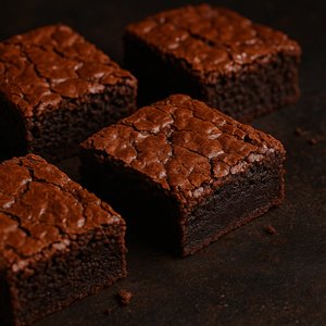 Fudgy Brownies with Cracked Chocolate Top