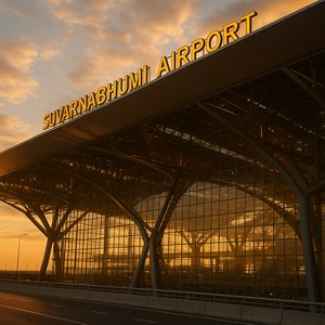 Golden Hour at Suvarnabhumi Terminal