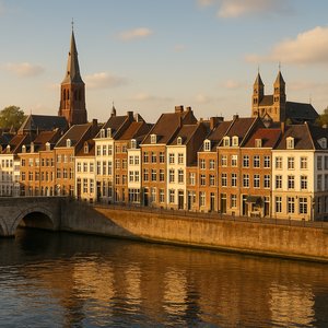 Golden Hour on the Meuse — Maastricht Old Town