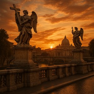 Golden Sunset over Ponte Sant'Angelo