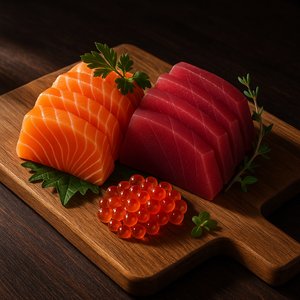 Gourmet Sashimi Duo with Ikura Pearls