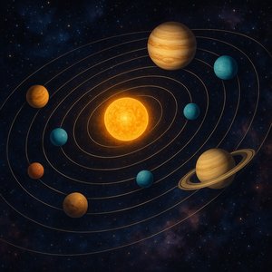 Harmonic Orbits: A Fictional Solar System