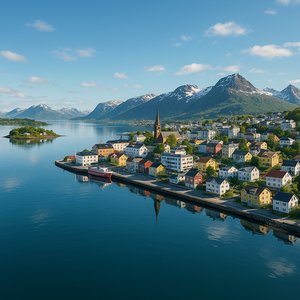 Harstad Waterfront at Dawn