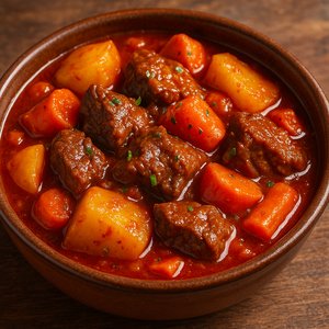 Hearty Beef Caldereta in Rich Tomato Sauce
