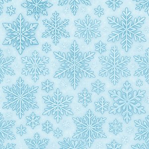 Icy Blue Snowflake Seamless Pattern