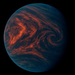 Infrared Close-Up of Venusian Cloud Patterns (False-Color)