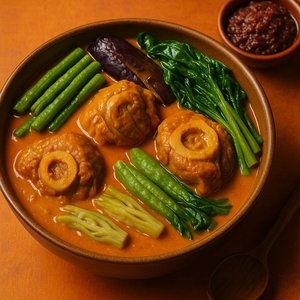 Kare-Kare Oxtail Stew with Peanut Sauce and Bagoong