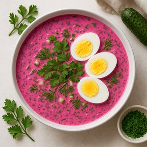 Kholodnik — Chilled Beet & Kefir Soup with Eggs