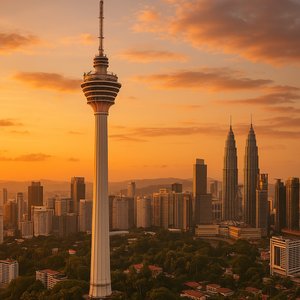 KL Tower at Sunset — Kuala Lumpur Skyline