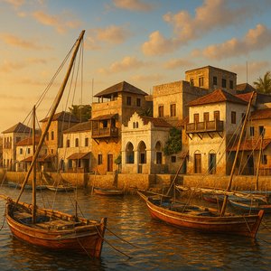 Lamu Old Town at Golden Hour