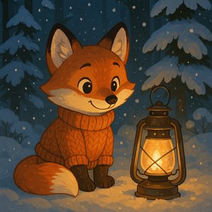 Lantern Light in a Winter Wood