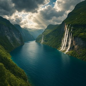 Light Over Geirangerfjord