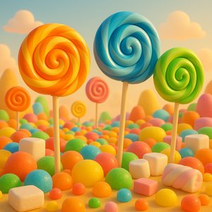 Lollipop Meadow — Cheerful 3D Candy World