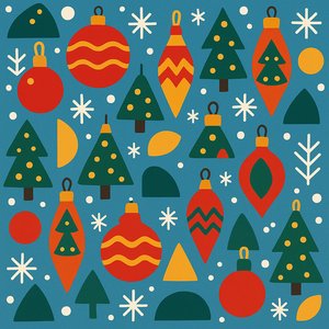 Mid-Century Holiday Ornaments Pattern