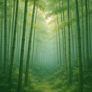 Misty Bamboo Grove of the Russian Far East