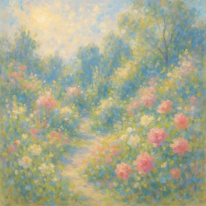 Morning Light in the Rose Garden