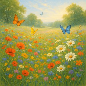 Morning Meadow in Bloom