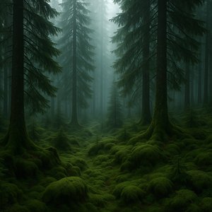 Mossbound Taiga at Dawn