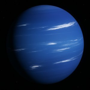 Neptune Close‑Up — High‑Altitude Clouds