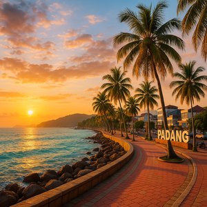 Padang Seaside Promenade at Sunset