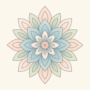 Pastel Minimalist Mandala
