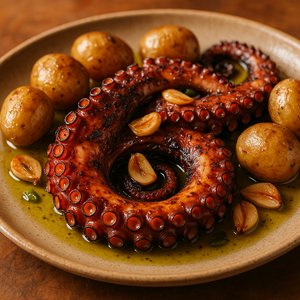 Polvo à Lagareiro — Roasted Octopus with Potatoes & Garlic