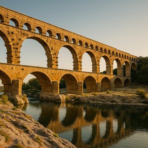 Pont du Gard at Golden Hour