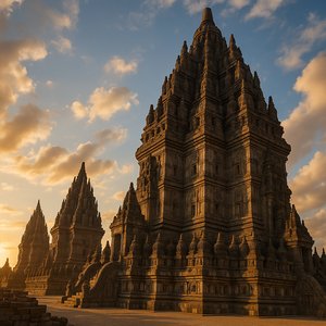 Prambanan Temple at Golden Hour